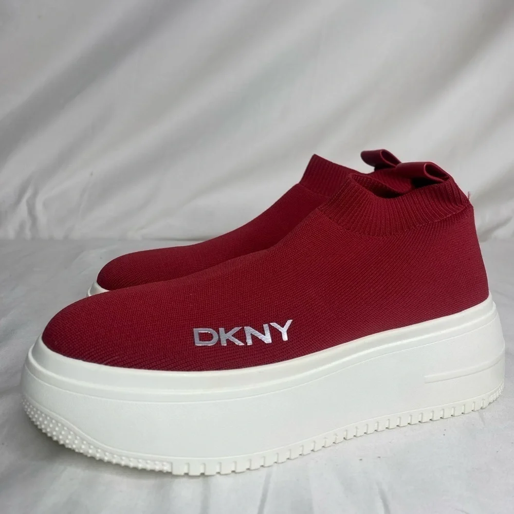DKNY Mada Slip On Red Sneaker Size 8.5M